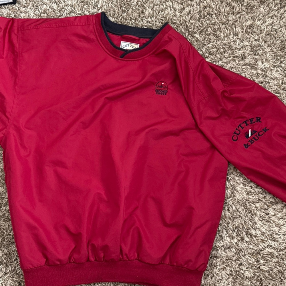 Vintage Cutter & Buck Crooked Creek Crimson Golf Pullover